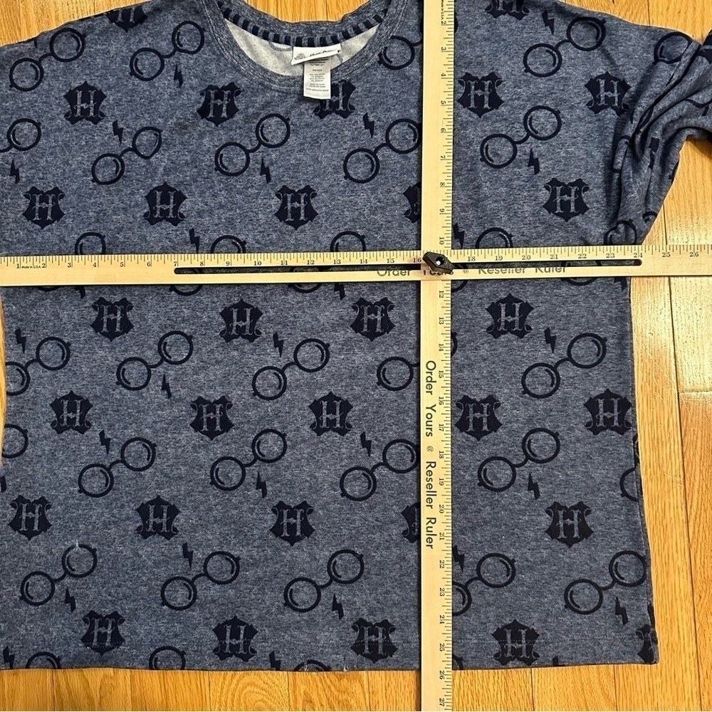 Wizarding World Of Harry Potter Womens sz XL Blue Sweater Top Long Sleeve Crop - Picture 6 of 6